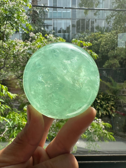 Large Green Fluorite Sphere | Crystal for Healing & Clarity