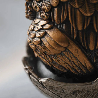 Owl Fidget Pendant Keyring| Brass & White Bronze | Coppertist.Wu