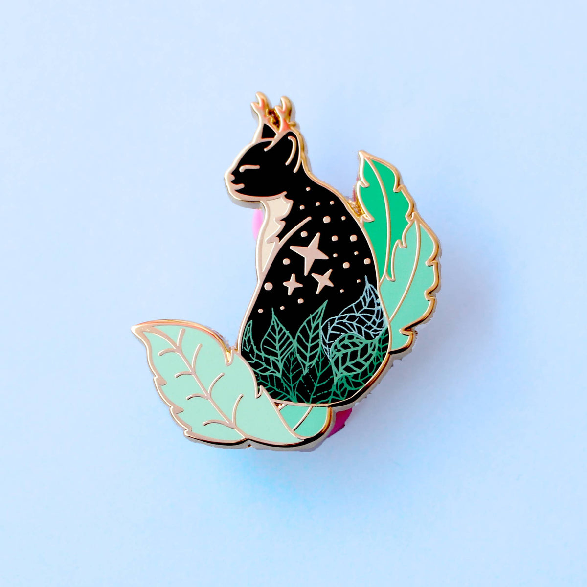 Earth Cat Enamel Pin | Elemental Cat Hard Enamel Pin