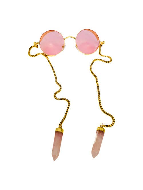 Me & Pinkie McGee | Armless Sunglasses with Rose Quartz
