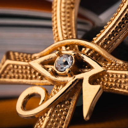 Eye of Horus Ankh Pendant With Chain | Coppertist.Wu