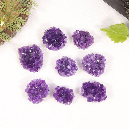 Flat Back Amethyst Cluster Crystal from Uruguay | Grade A Druzy Specimen