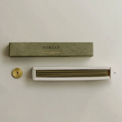 Hinoki Japanese Incense Set | 30 Cypress Incense Sticks & Brass Holder