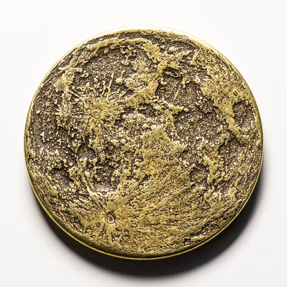 The Sun and Moon Worry Coin - Aztec Sun Stone and Moon