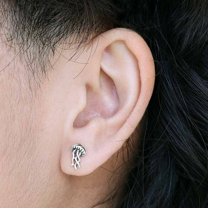 Jellyfish Post Earrings | Sterling Silver or Golden Bronze