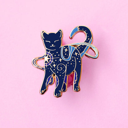 Star Cat Enamel Pin | Celestial Cat Hard Enamel Pin