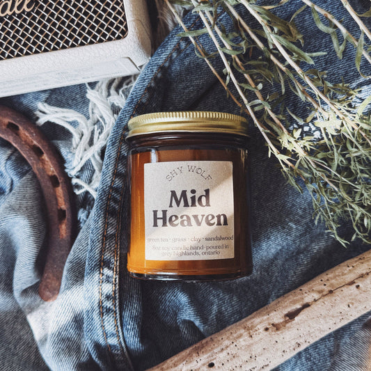 Midheaven Astrology Inspired Soy Candle | Green Tea, Grass, Clay & Sandalwood