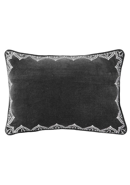 Embroidered Velvet Cushion | Artisan Cotton Velvet Pillow