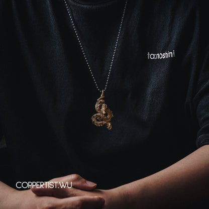 Oriental Dragon Pendant | Solid Brass | Coppertist.Wu