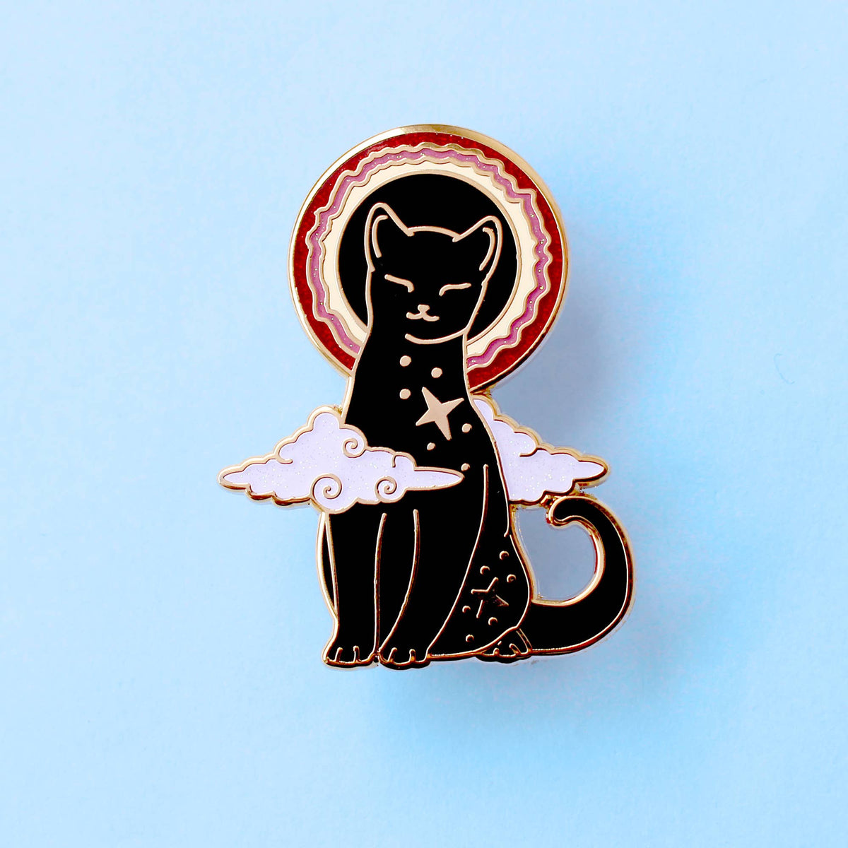 Solar Eclipse Cat Enamel Pin | Cosmic Cats Collection