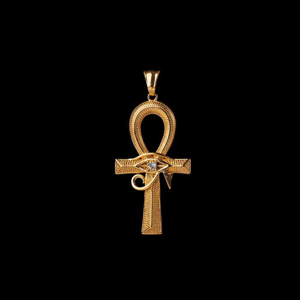 Eye of Horus Ankh Pendant With Chain | Coppertist.Wu