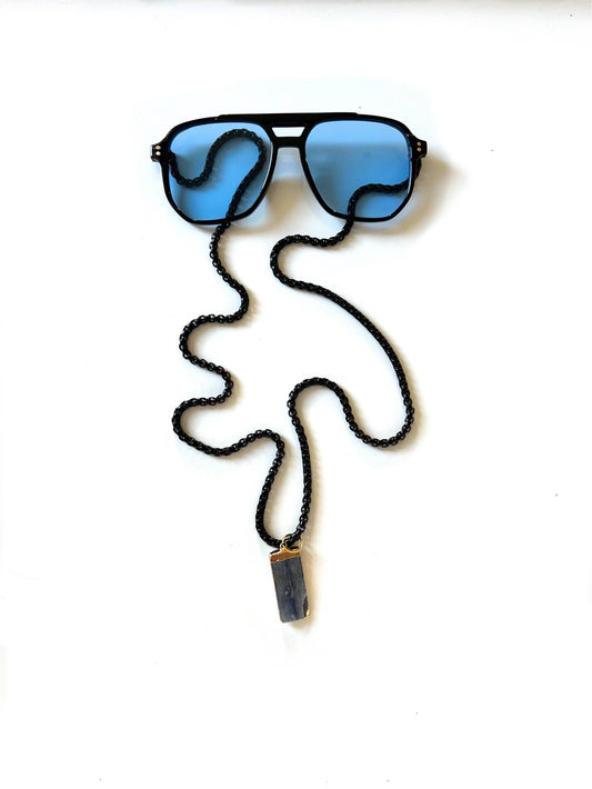 Let Us Après | Armless Sunglasses with Blue Kyanite