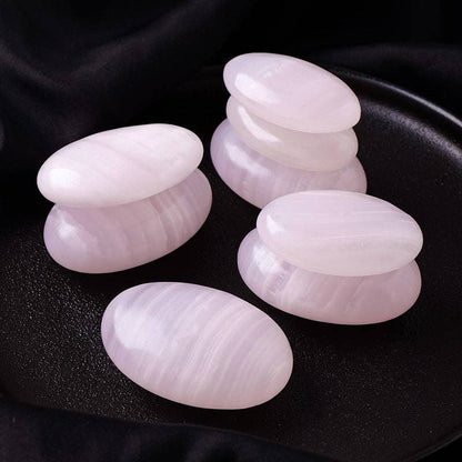 Pink Calcite Palm Stone | Stone of Compassion & Emotional Healing