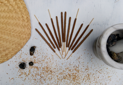 Black Copal Incense Stick | Hand-Rolled Resin Incense (Single)