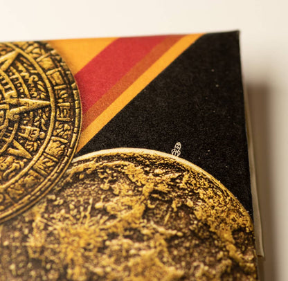 The Sun and Moon Worry Coin - Aztec Sun Stone and Moon