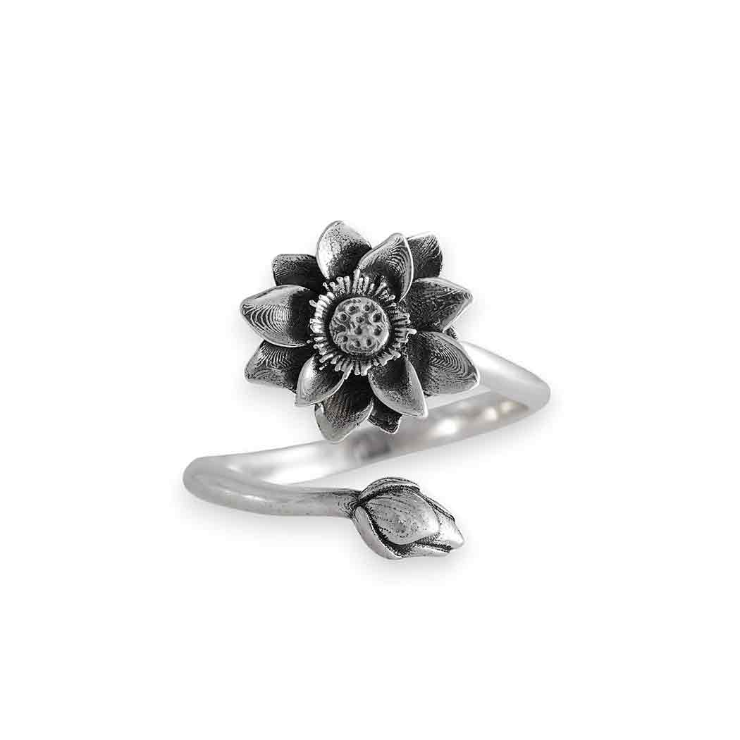 Birth Flower Rings | Sterling Silver Adjustable