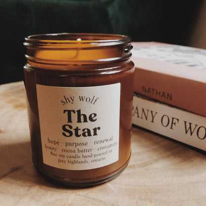 The Star Tarot Inspired Soy Candle | Honey, Cocoa Butter & Cinnamon