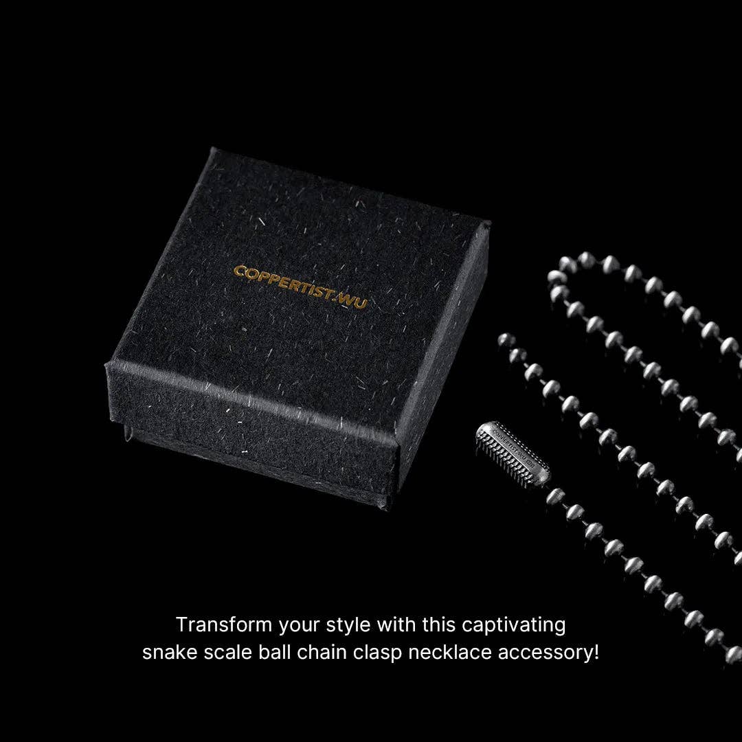 Snake Scale Clasp Necklace | Sterling Silver | Coppertist.Wu