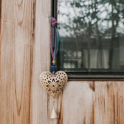 Chakshu Heart Bell Wind Chime | Artisan Heart Chime
