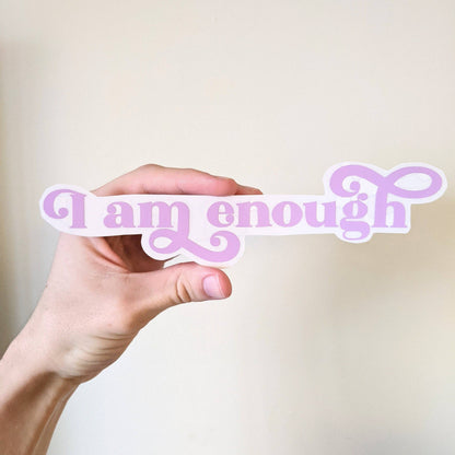 I Am Enough Mirror Decal | Reusable Affirmation Cling