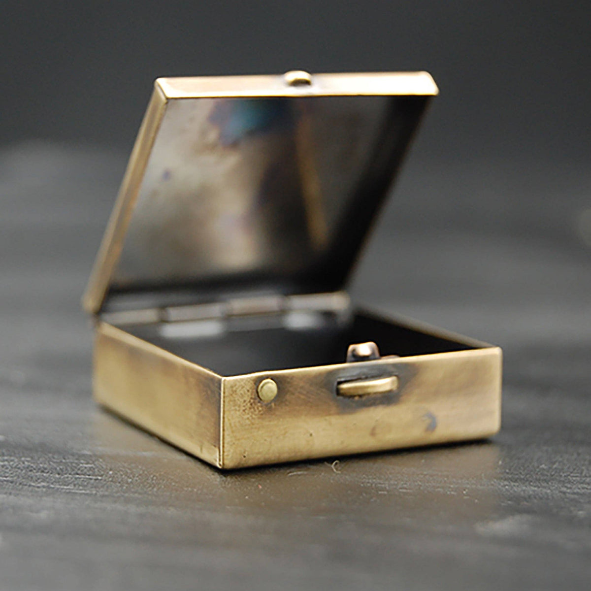 Tiny Brass Pill Box