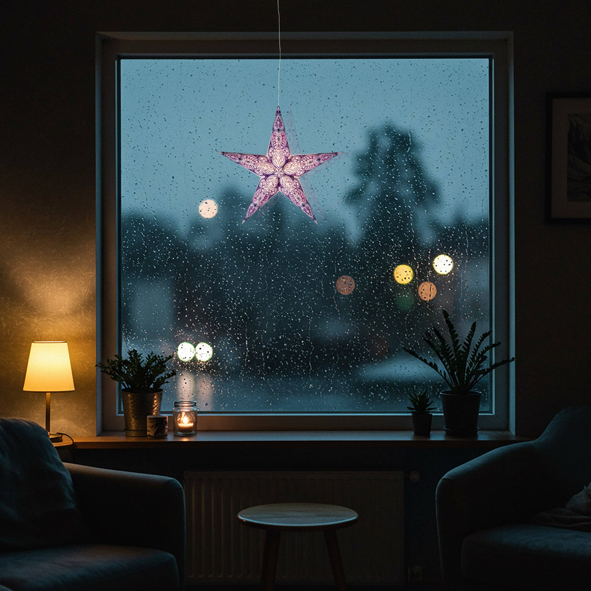Phoenix 5 Point 16" Violet | Paper Star Light