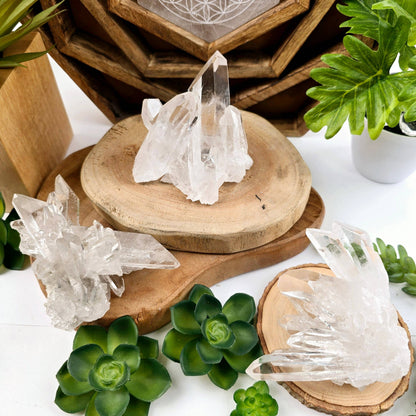 AAA High Grade Clear Quartz Cluster from Brazil | Master Healer Crystal