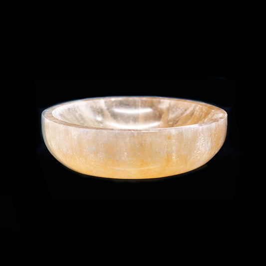 Orange Selenite Smudge Bowl | Genuine Orange Selenite
