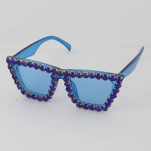 Beaded Rhinestone Sunglasses