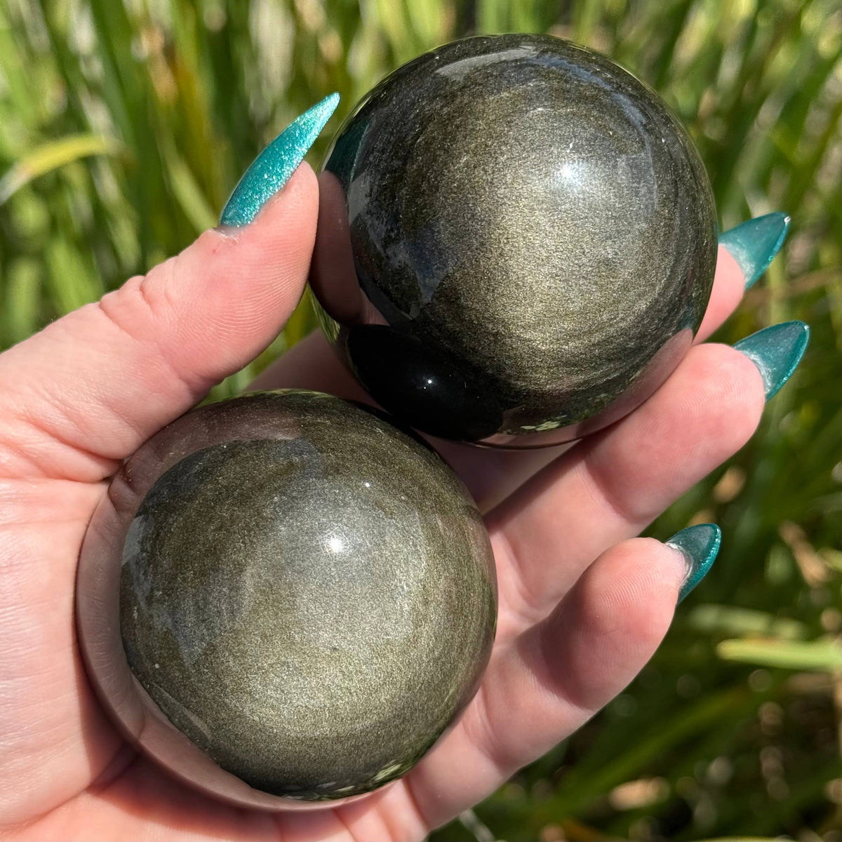 Gold Sheen Obsidian Sphere