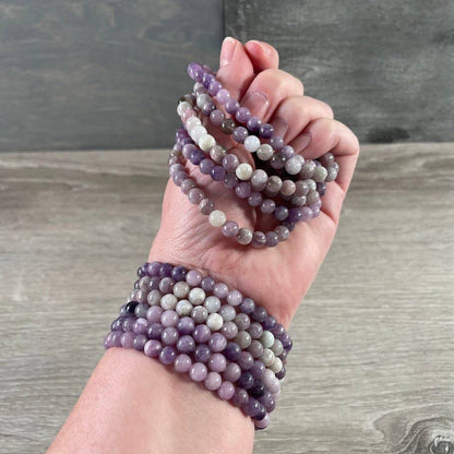 Gemstone Beaded Stretch Bracelet | 6mm Crystal Beads