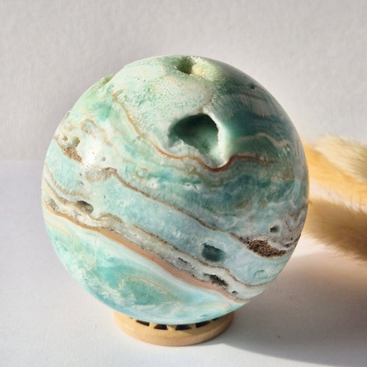 Hemimorphite Druzy Sphere – 76 mm | 490 g