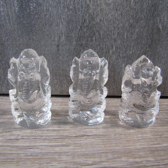 Clear Quartz Ganesha Figurine | Symbol of Wisdom & New Beginnings