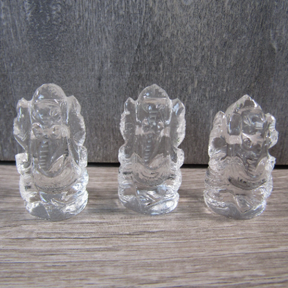 Clear Quartz Ganesha Figurine | Symbol of Wisdom & New Beginnings