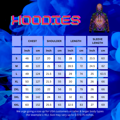 Mandala UV Reactive Hoodie | Psychedelic Festival Hoodie