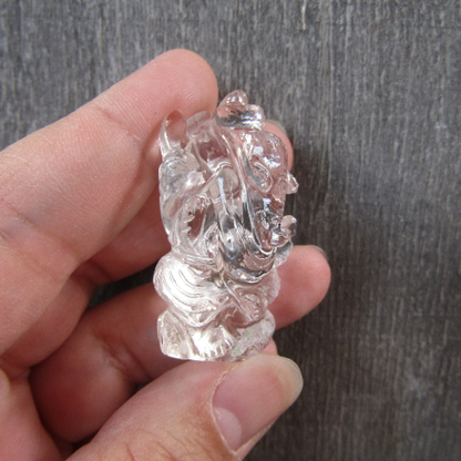 Clear Quartz Ganesha Figurine | Symbol of Wisdom & New Beginnings