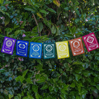 Mini Chakra Prayer Flags | Meditation & Sacred Space Décor