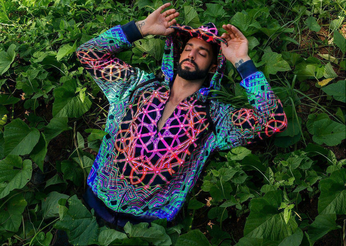Mandala UV Reactive Hoodie | Psychedelic Festival Hoodie