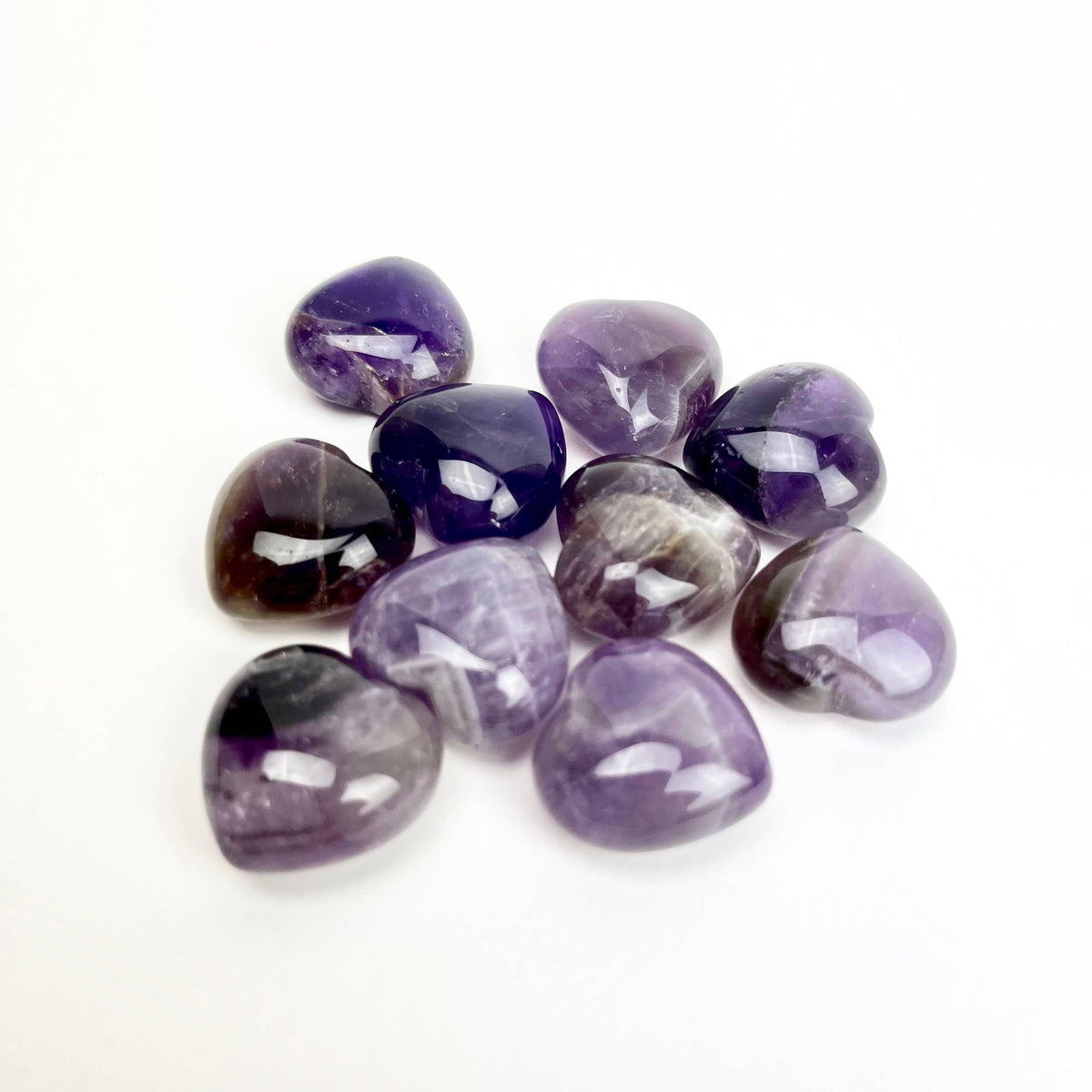 Mini Crystal Hearts | Amethyst & Dragon Bloodstone