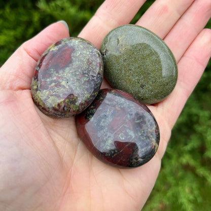 Dragon Bloodstone Palm Stone | Stone of Courage & Vitality