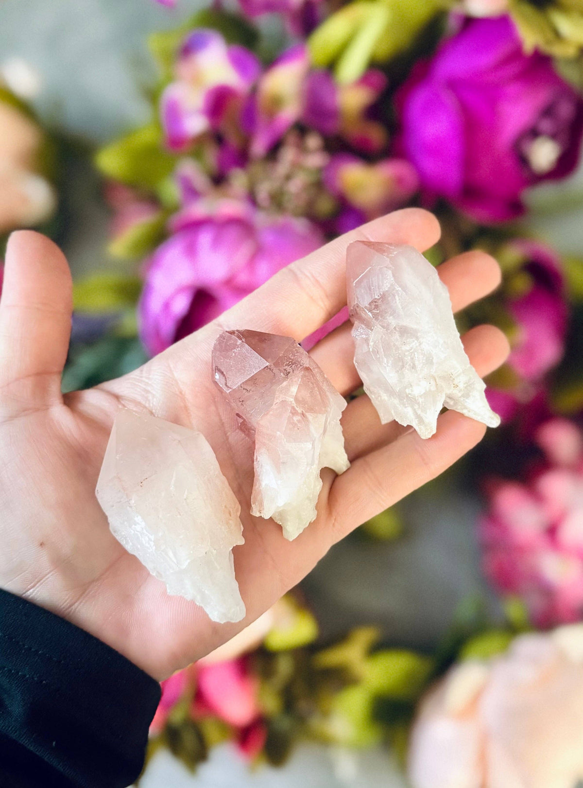 Scepter Quartz with Pink Hematite | Rare Crystal from India