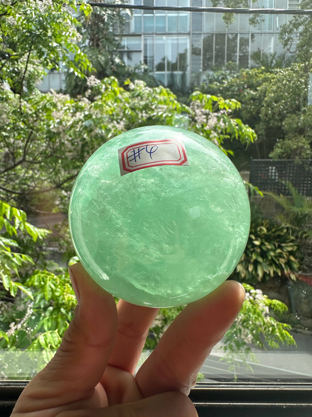 Large Green Fluorite Sphere | Crystal for Healing & Clarity