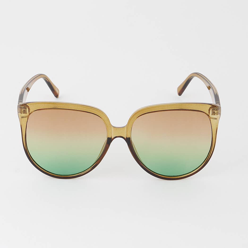 Retro Ombré Round Sunglasses