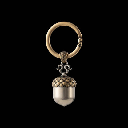 Acorn Capsule Pendant | Brass & White Bronze | Coppertist.Wu
