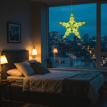 Phoenix | 5 Point 24" Yellow/Green | Paper Star Light