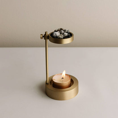 Brass Resin Incense Burner | Satin Brass