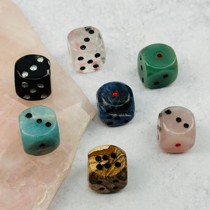 Sodalite Crystal Gemstone Dice | Hand-Carved Gaming Die