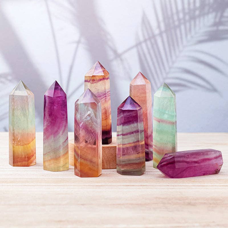 Watermelon Fluorite Tower | Crystal for Heart Healing & Harmony