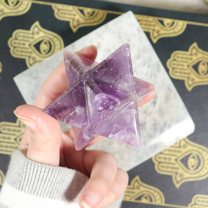 Amethyst Merkaba | Sacred Geometry for Intuition & Protection