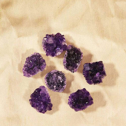 Flat Back Amethyst Cluster Crystal from Uruguay | Grade A Druzy Specimen
